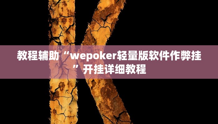 教程辅助“wepoker轻量版软件作弊挂”开挂详细教程