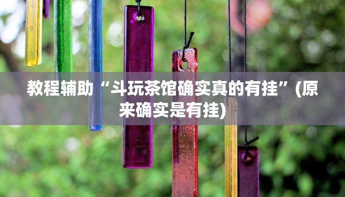 教程辅助“斗玩茶馆确实真的有挂”(原来确实是有挂)