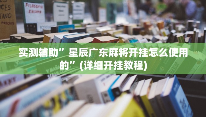 实测教程”罗松十三张辅助开挂”(详细开挂教程)
