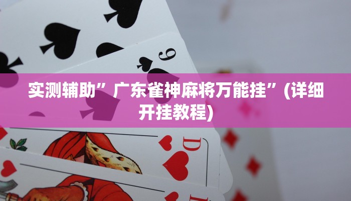 实测辅助”玖天乐游十三水辅助开挂”(详细开挂教程)