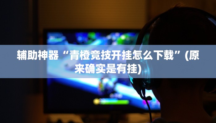 辅助神器“青橙竞技开挂怎么下载”(原来确实是有挂)