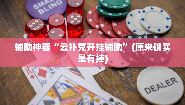 辅助神器“云扑克开挂辅助”(原来确实是有挂)