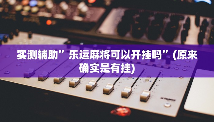 实测辅助”Winner怎么开挂”(详细开挂教程)