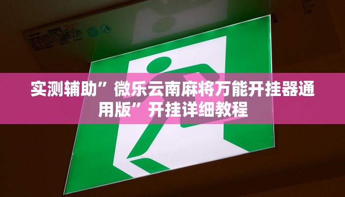 实测辅助”微乐云南麻将万能开挂器通用版”开挂详细教程