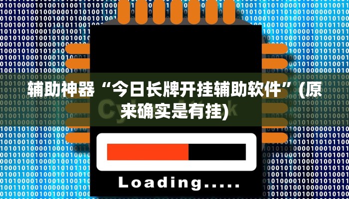 辅助神器“今日长牌开挂辅助软件”(原来确实是有挂)