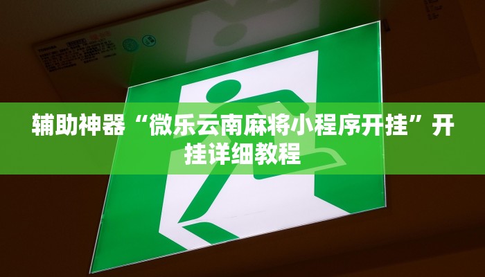 辅助神器“微乐云南麻将小程序开挂”开挂详细教程