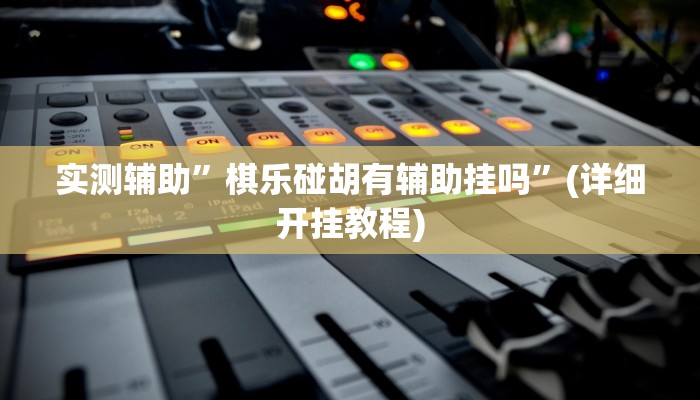 实测辅助”微乐海南麻将开挂应用”(详细开挂教程)
