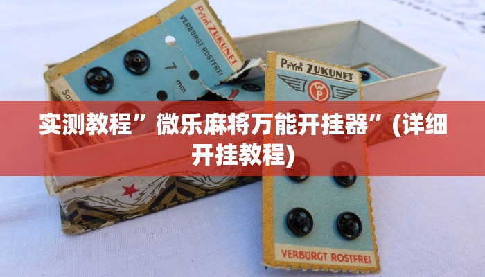 实测教程”微乐麻将万能开挂器”(详细开挂教程)