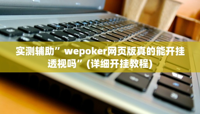 实测辅助”wepoker作弊透视挂”(详细开挂教程)