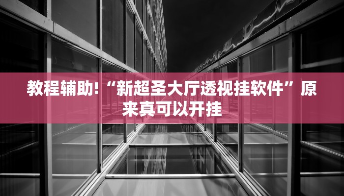 教程辅助!“新超圣大厅透视挂软件”原来真可以开挂