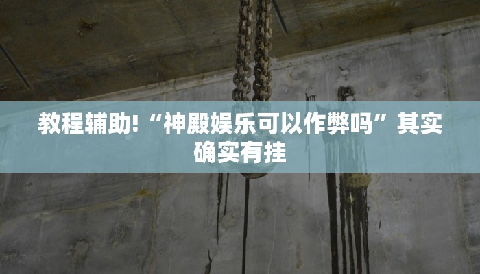 教程辅助!“神殿娱乐可以作弊吗”其实确实有挂