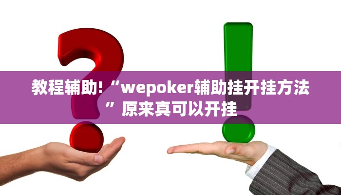 教程辅助!“wepoker辅助挂开挂方法”原来真可以开挂