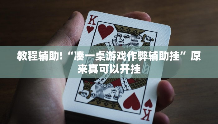 教程辅助!“凑一桌游戏作弊辅助挂”原来真可以开挂