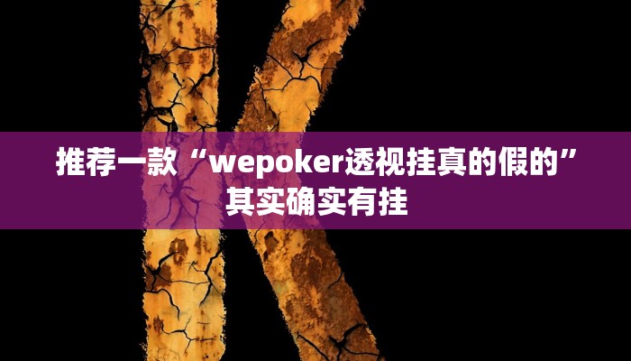 推荐一款“wepoker透视挂真的假的”其实确实有挂