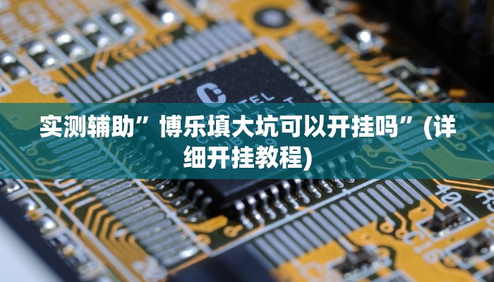 实测辅助”博乐填大坑可以开挂吗”(详细开挂教程)