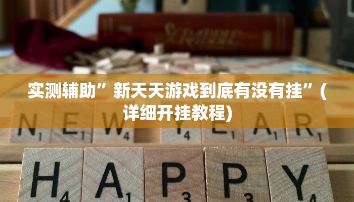 实测辅助”新天天游戏到底有没有挂”(详细开挂教程)
