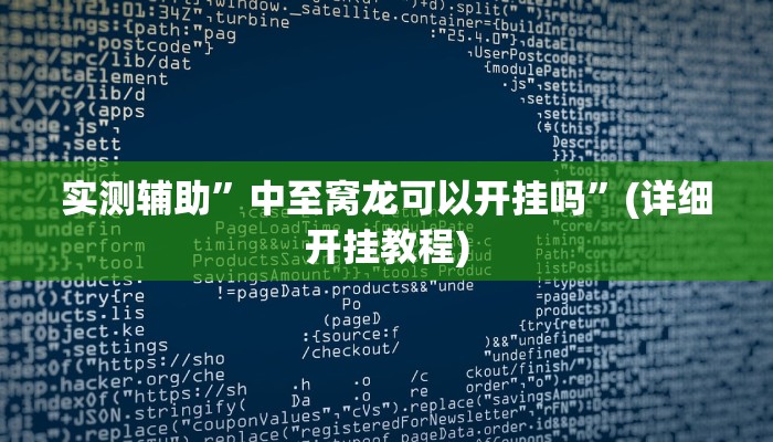 实测辅助”中至窝龙可以开挂吗”(详细开挂教程)