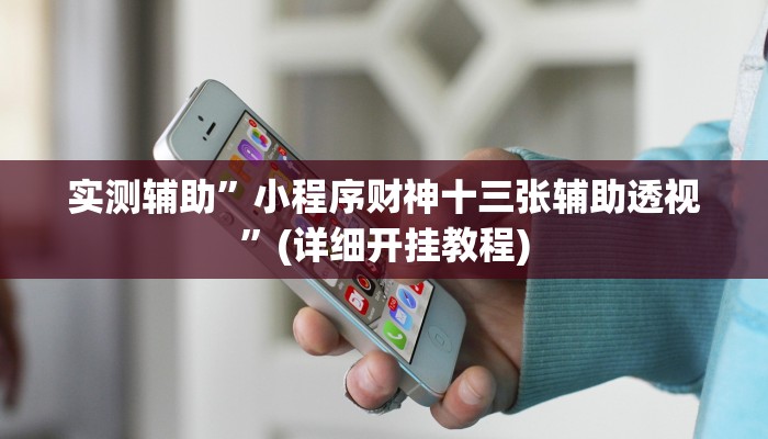 实测辅助”小程序财神十三张辅助透视”(详细开挂教程)