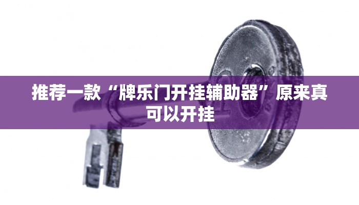 推荐一款“牌乐门开挂辅助器”原来真可以开挂