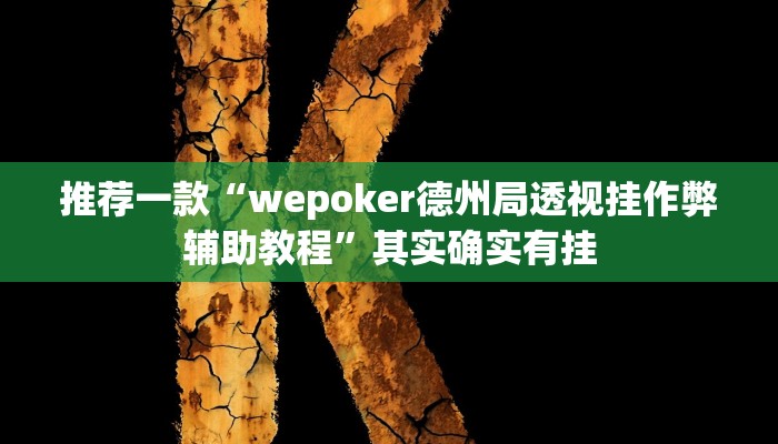 推荐一款“wepoker德州局透视挂作弊辅助教程”其实确实有挂
