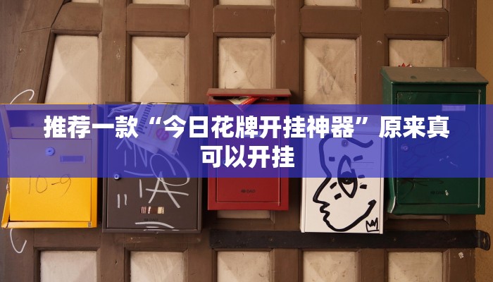 推荐一款“今日花牌开挂神器”原来真可以开挂