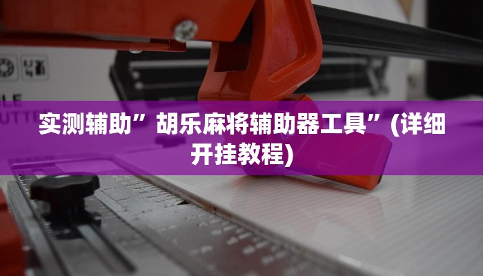 实测辅助”胡乐麻将辅助器工具”(详细开挂教程)