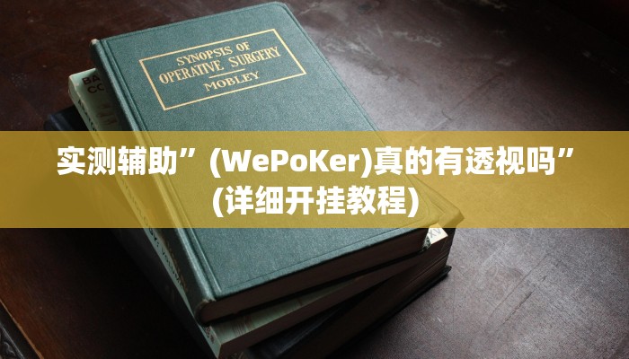 实测辅助”(WePoKer)真的有透视吗”(详细开挂教程)