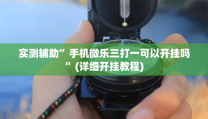 实测辅助”手机微乐三打一可以开挂吗”(详细开挂教程)