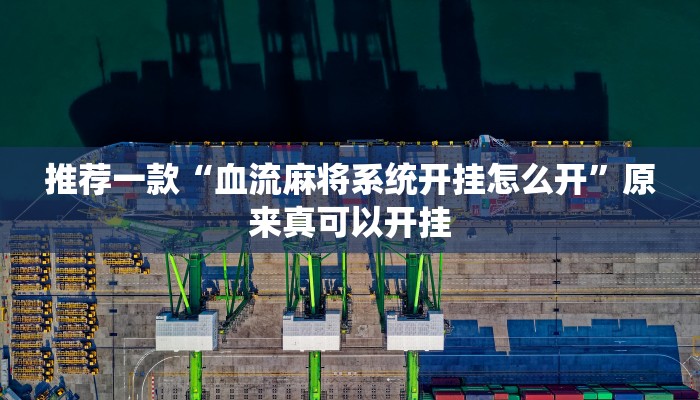 推荐一款“血流麻将系统开挂怎么开”原来真可以开挂