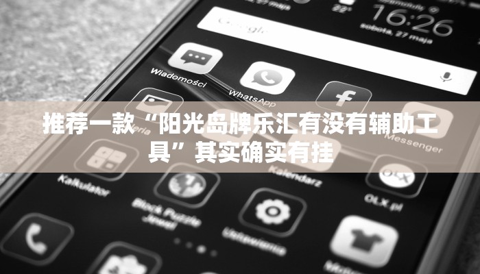 推荐一款“阳光岛牌乐汇有没有辅助工具”其实确实有挂
