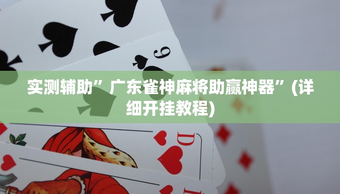 实测辅助”广东雀神麻将助赢神器”(详细开挂教程)