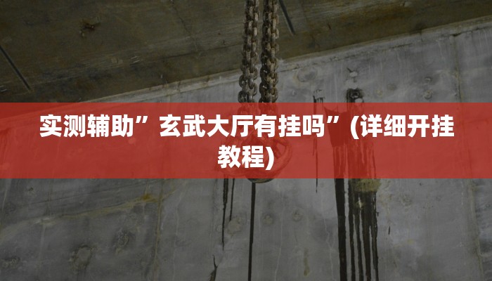 实测辅助”玄武大厅有挂吗”(详细开挂教程)