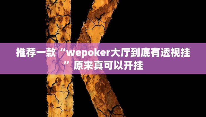 推荐一款“wepoker大厅到底有透视挂”原来真可以开挂