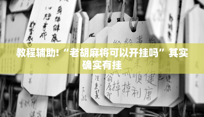 教程辅助!“老胡麻将可以开挂吗”其实确实有挂