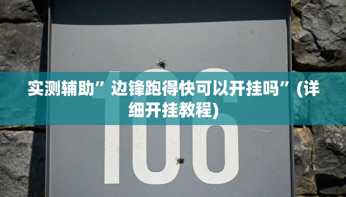 实测辅助”边锋跑得快可以开挂吗”(详细开挂教程)