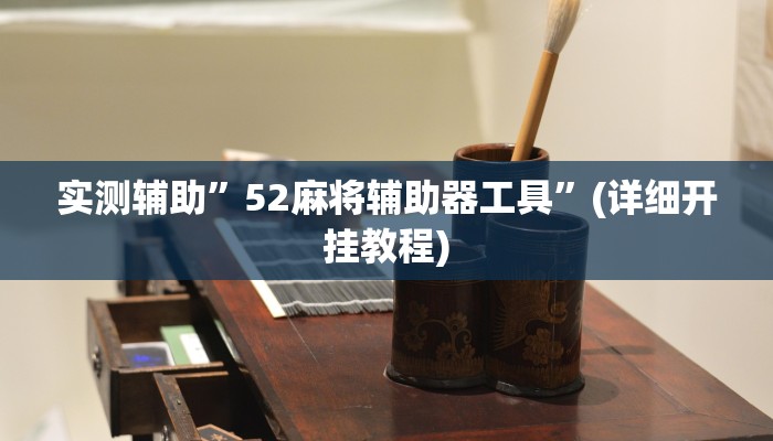 实测辅助”52麻将辅助器工具”(详细开挂教程)