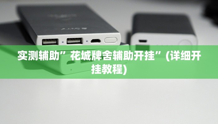 实测辅助”花城牌舍辅助开挂”(详细开挂教程)