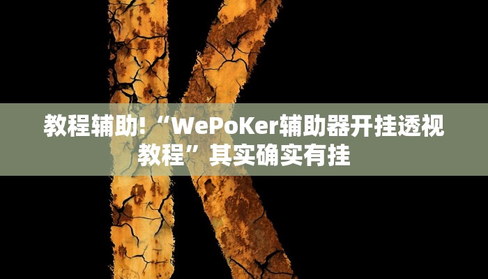 实测辅助”wepoker轻量版开挂教程”(详细开挂教程)