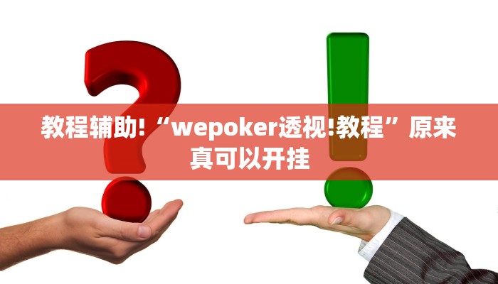 教程辅助!“wepoker透视!教程”原来真可以开挂