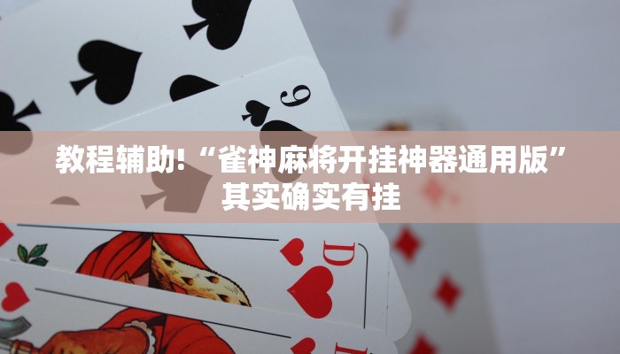教程辅助!“雀神麻将开挂神器通用版”其实确实有挂