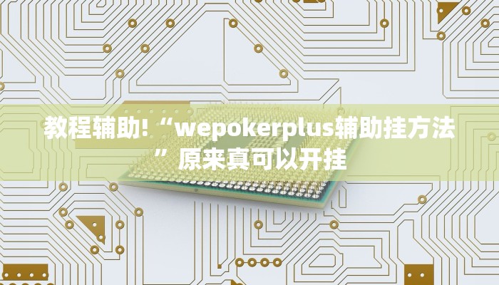教程辅助!“wepokerplus辅助挂方法”原来真可以开挂