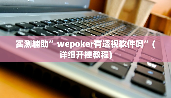 实测辅助”wepoker有透视软件吗”(详细开挂教程)