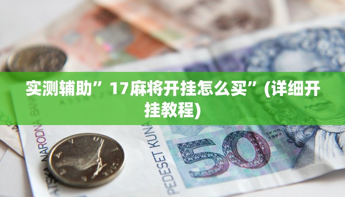 实测辅助”17麻将开挂怎么买”(详细开挂教程)