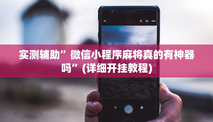 实测辅助”微信小程序麻将真的有神器吗”(详细开挂教程)