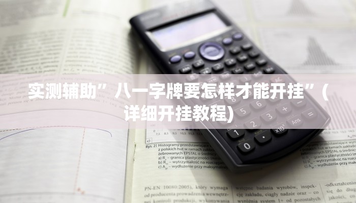 实测辅助”八一字牌要怎样才能开挂”(详细开挂教程)