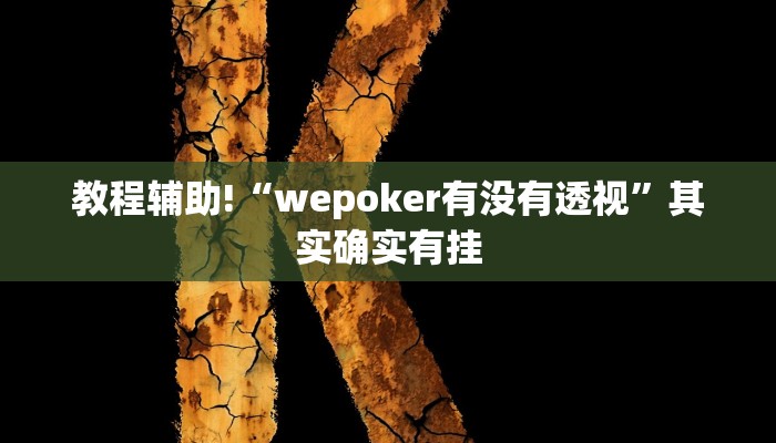教程辅助!“wepoker有没有透视”其实确实有挂