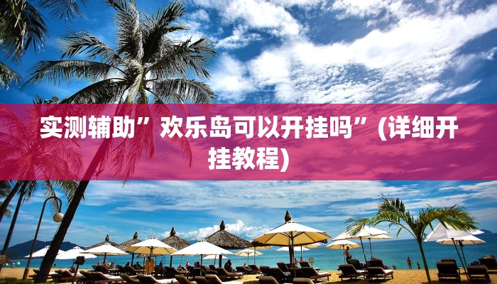 实测辅助”欢乐岛可以开挂吗”(详细开挂教程)