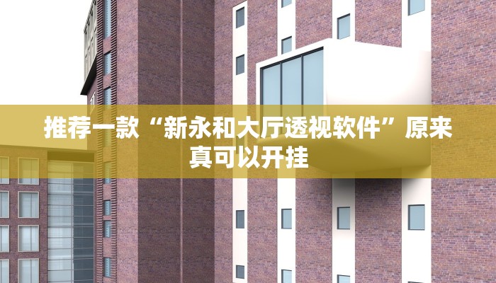 推荐一款“新永和大厅透视软件”原来真可以开挂
