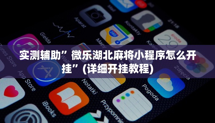 实测辅助”微乐湖北麻将小程序怎么开挂”(详细开挂教程)