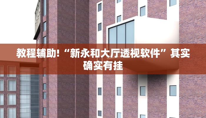 教程辅助!“新永和大厅透视软件”其实确实有挂
